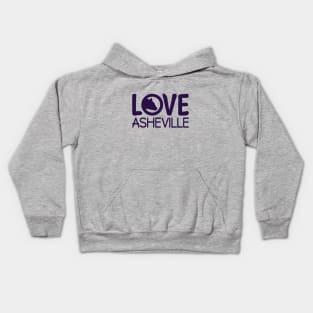 I Love AVL Black Bear - PurpleO 13 Kids Hoodie